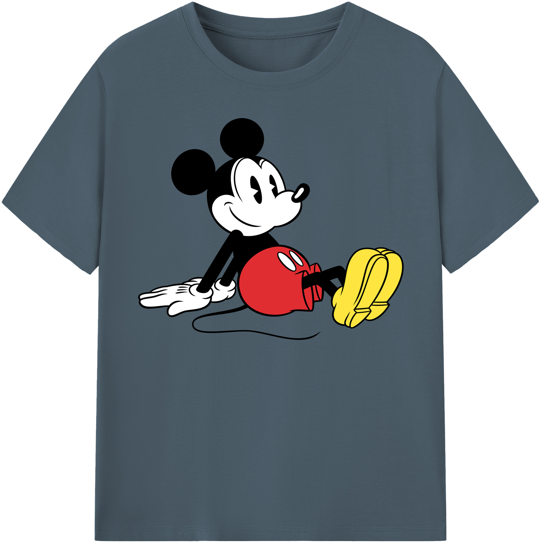 （画像用） ミッキーマウス Mickey Mouse 綿100％半袖Tシャツ（フロントプリント）